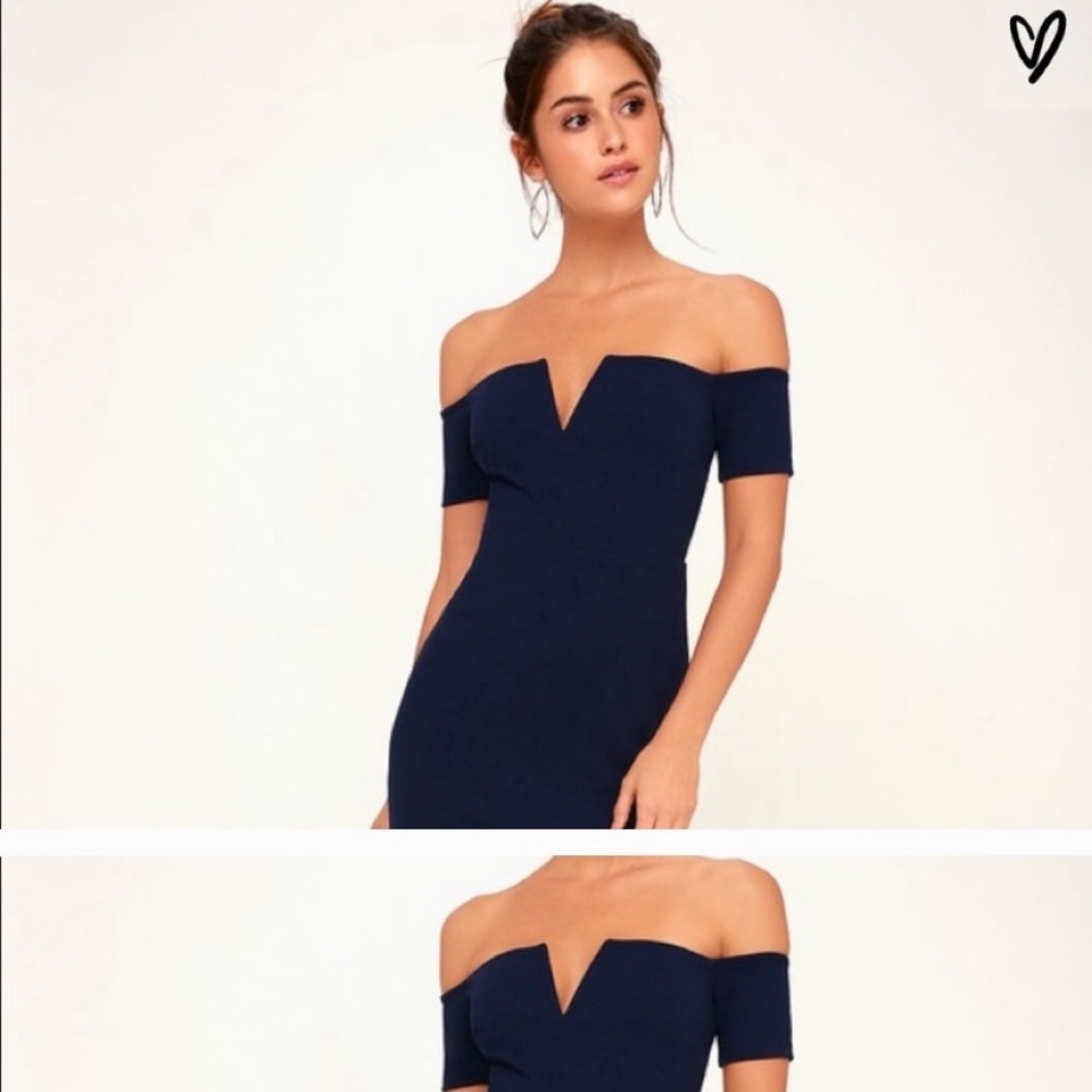lulu’s navy blue formal dress